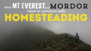 What does Mt. Everest, the Oregon Trail, and Mordor have in common with Homesteading?