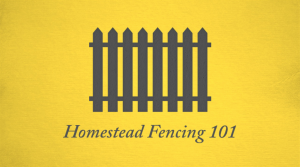 Homestead Fencing 101